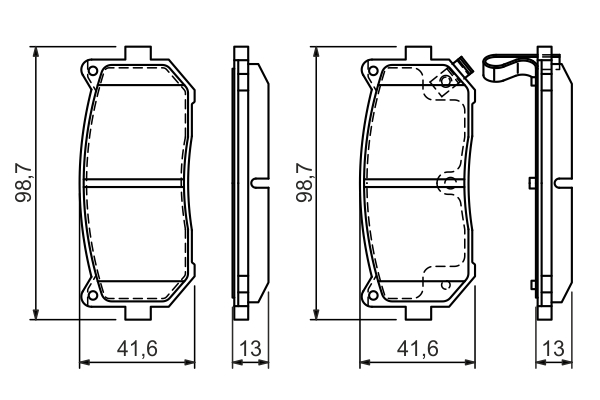 BOSCH Bremseklodser 0986424693 for ALFA ROMEO KIA