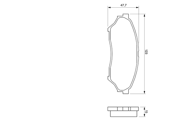 BOSCH Bremseklodser 0986424713 for MITSUBISHI NISSAN