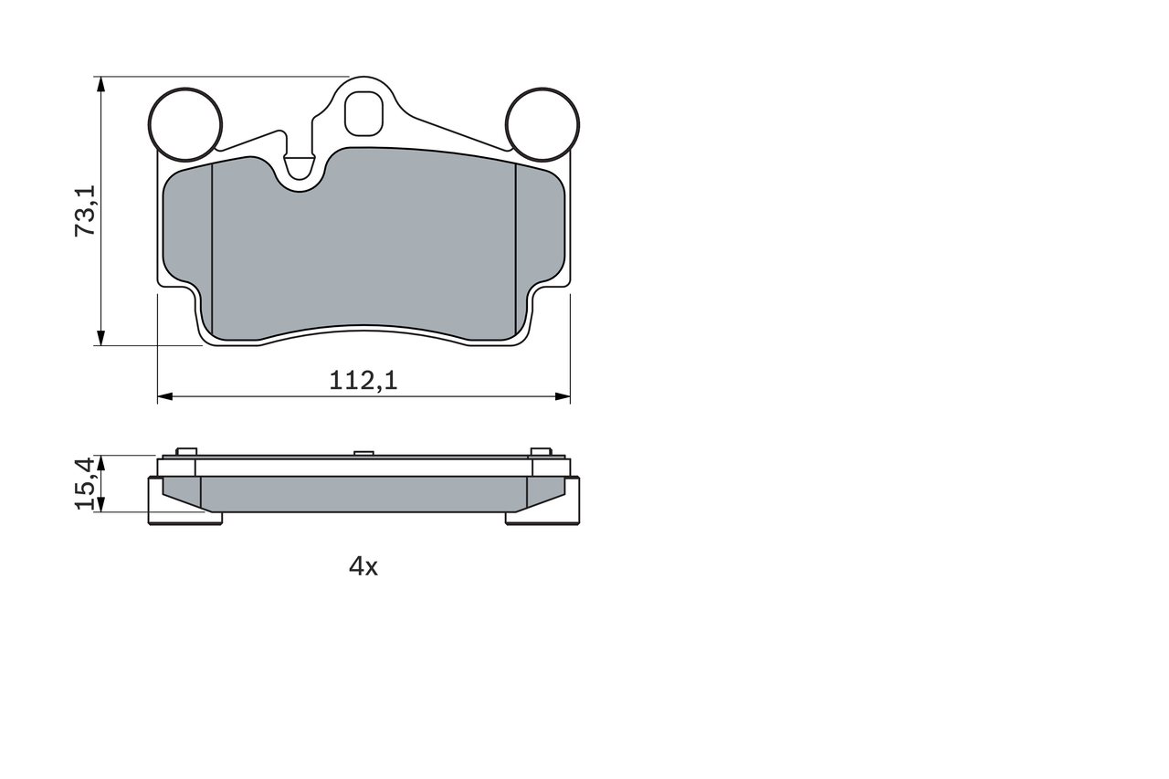 BOSCH Bremseklodser 0986424741 for AUDI VW PORSCHE