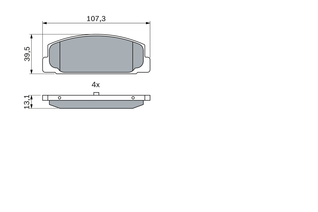 BOSCH Bremseklodser 0986424817 for MAZDA MASERATI