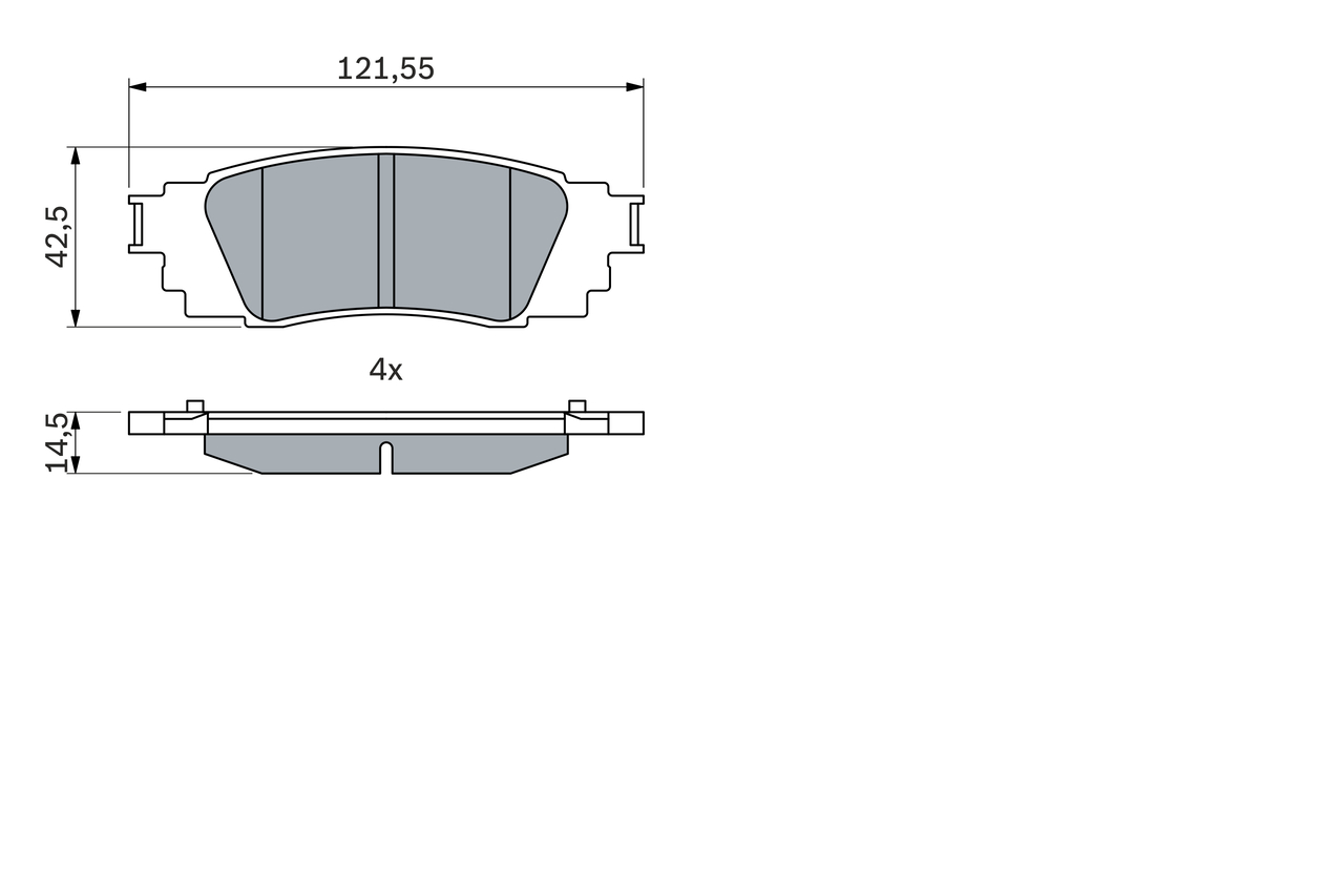 BOSCH Bremseklodser 0986424840 for LEXUS TOYOTA