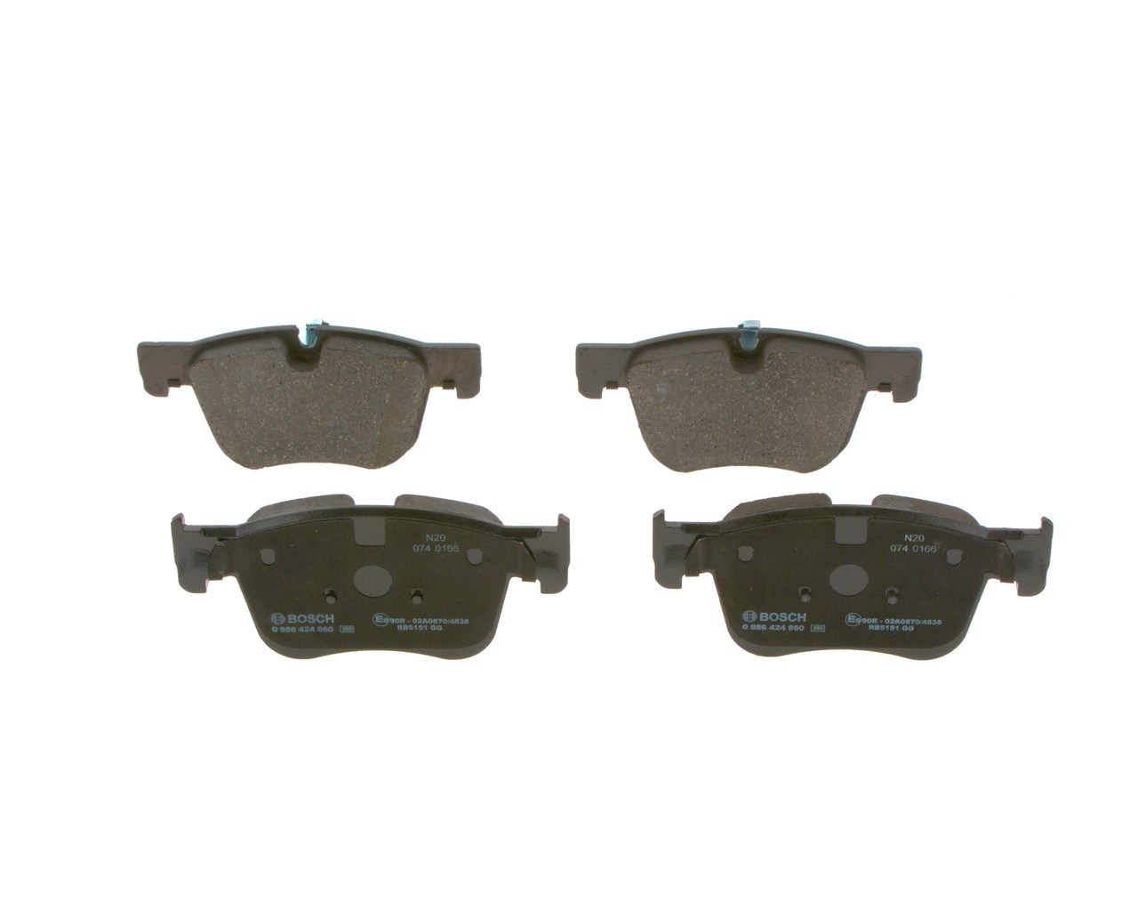 BOSCH Bremseklodser 0986424860 for VAUXHALL PEUGEOT TOYOTA