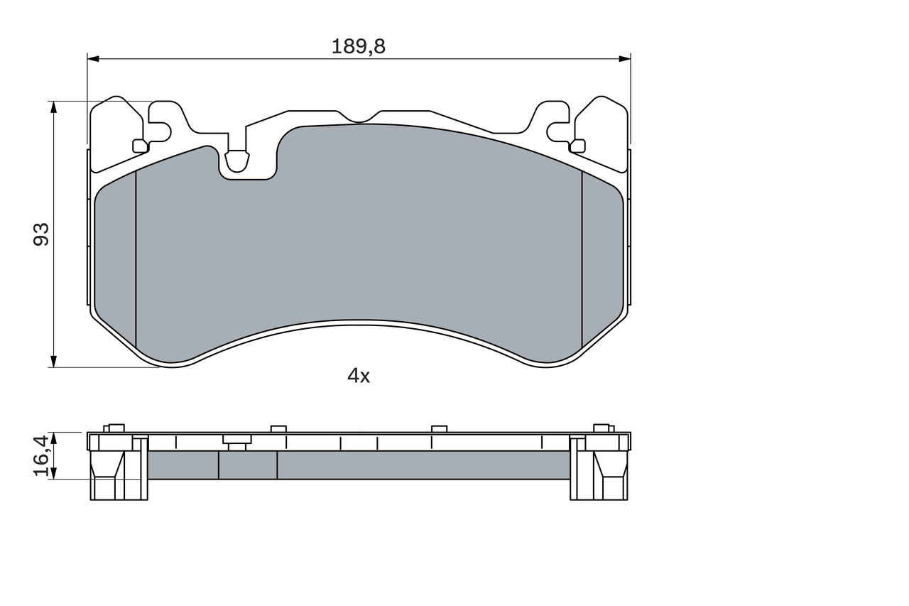 BOSCH Bremseklodser 0 986 424 861 for MERCEDES-BENZ