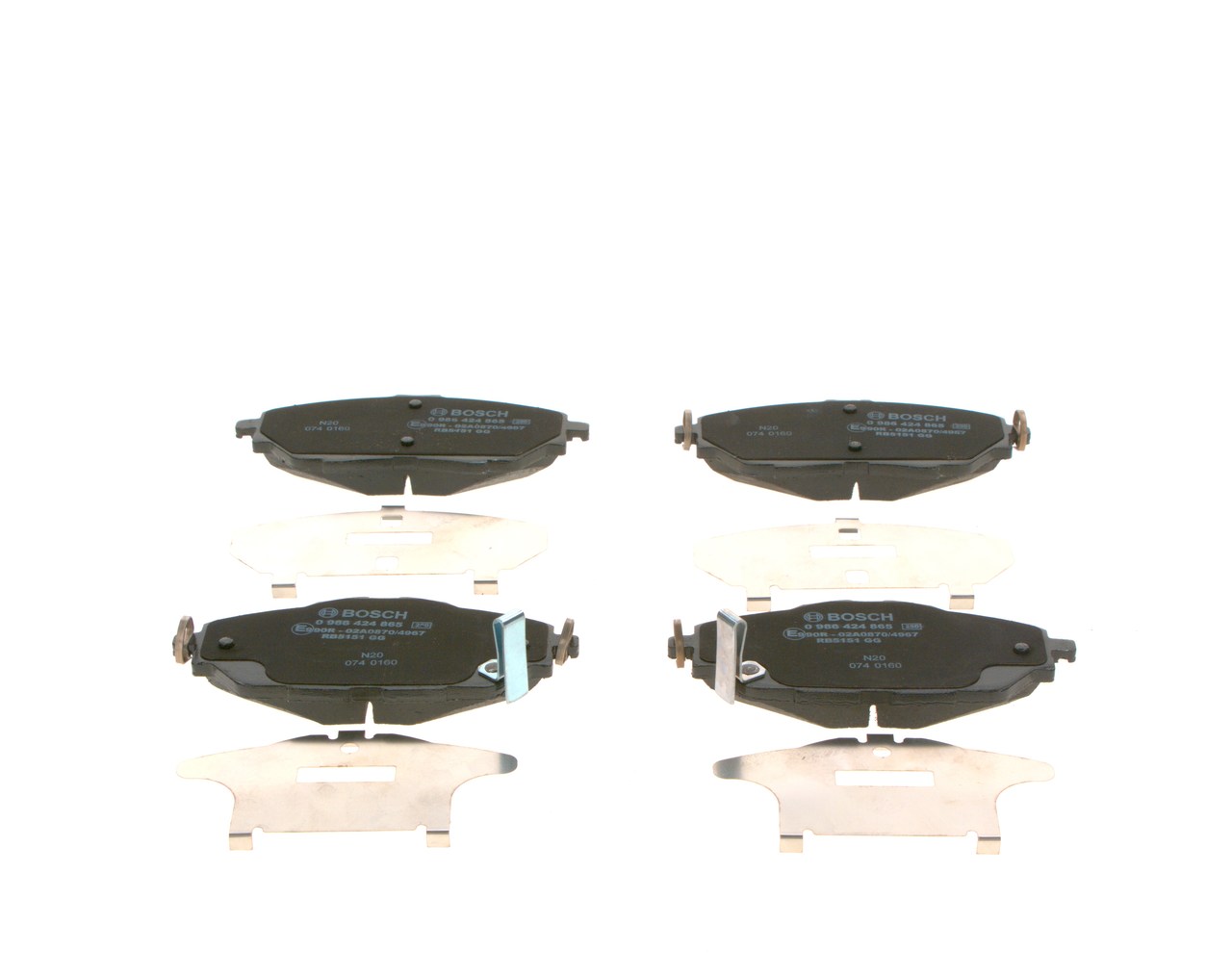 BOSCH Bremseklodser 0986424865 for TOYOTA