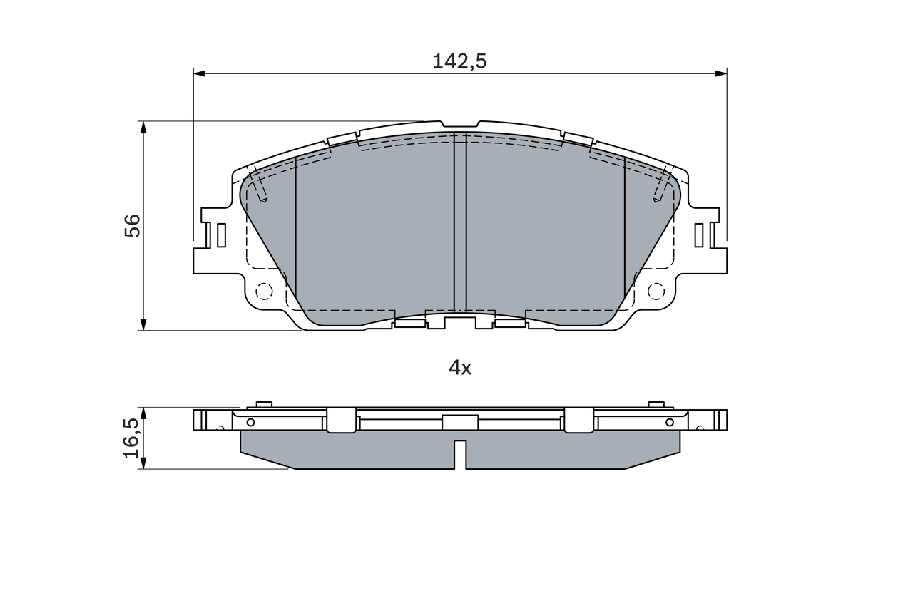 BOSCH Bremseklodser 0986424899 for LEXUS TOYOTA