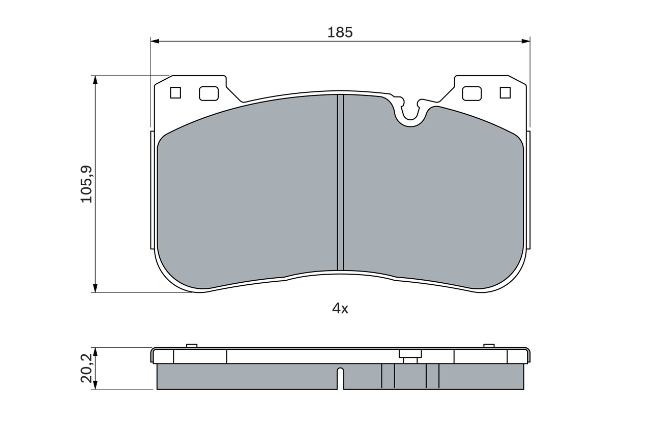 BOSCH Bremseklodser 0986424921 for BMW