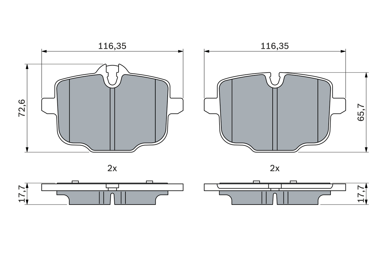 BOSCH Bremseklodser 0986424922 for BMW