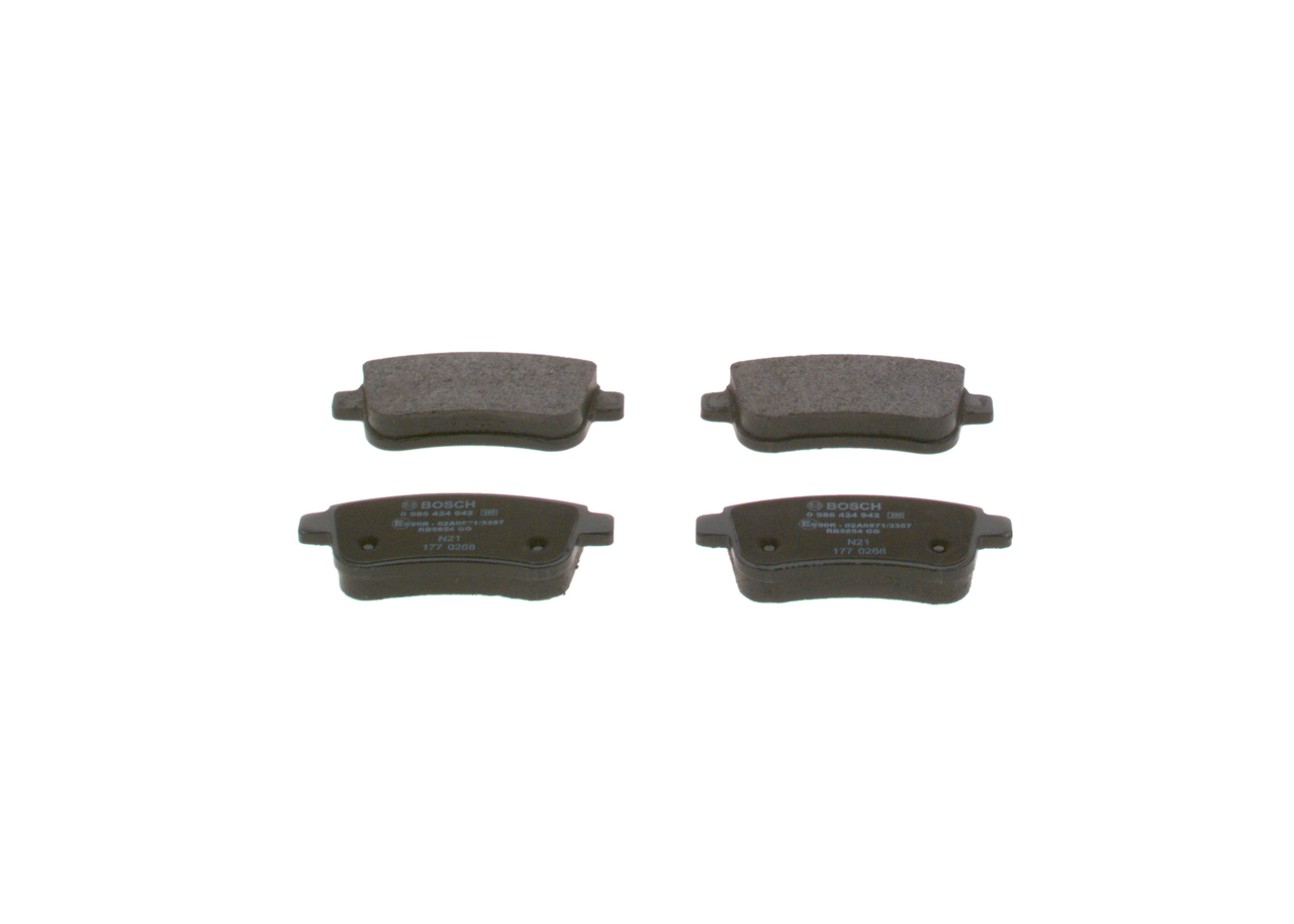 BOSCH Bremseklodser 0986424942 for RENAULT