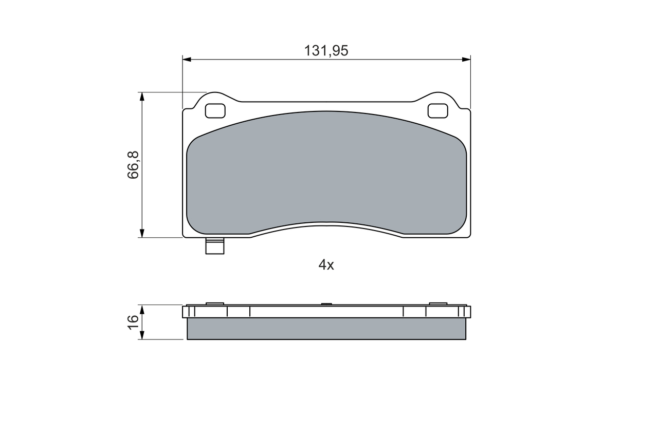 BOSCH Bremseklodser 0986460084 for TESLA