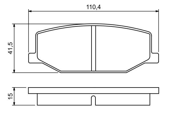 BOSCH Bremseklodser 0986460935 for SUZUKI