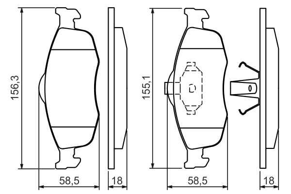 BOSCH Bremseklodser 0986460969 for FORD MERCURY