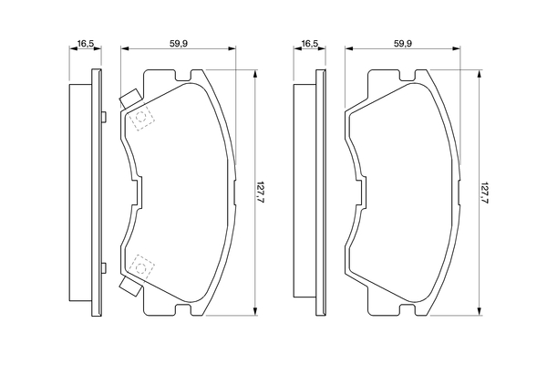 BOSCH Bremseklodser 0986460978 for MITSUBISHI NISSAN