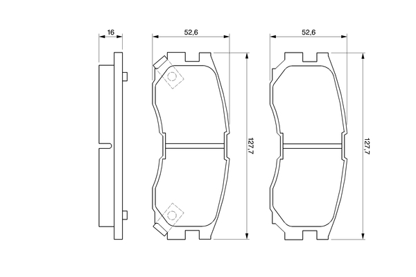 BOSCH Bremseklodser 0986460979 for MITSUBISHI HYUNDAI PROTON