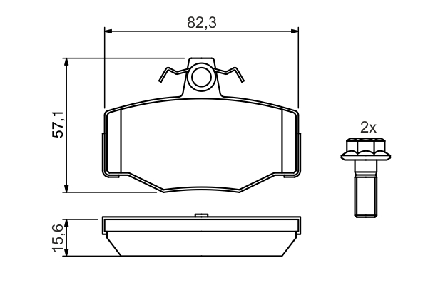BOSCH Bremseklodser 0986460993 for NISSAN