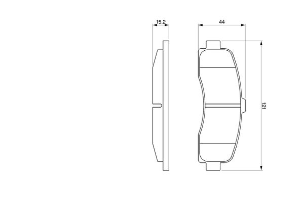 BOSCH Bremseklodser 0986461122 for NISSAN