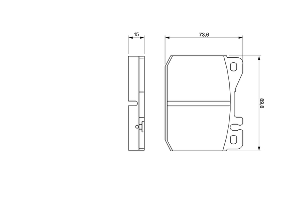 BOSCH Bremseklodser 0986463921 for MERCEDES-BENZ VW