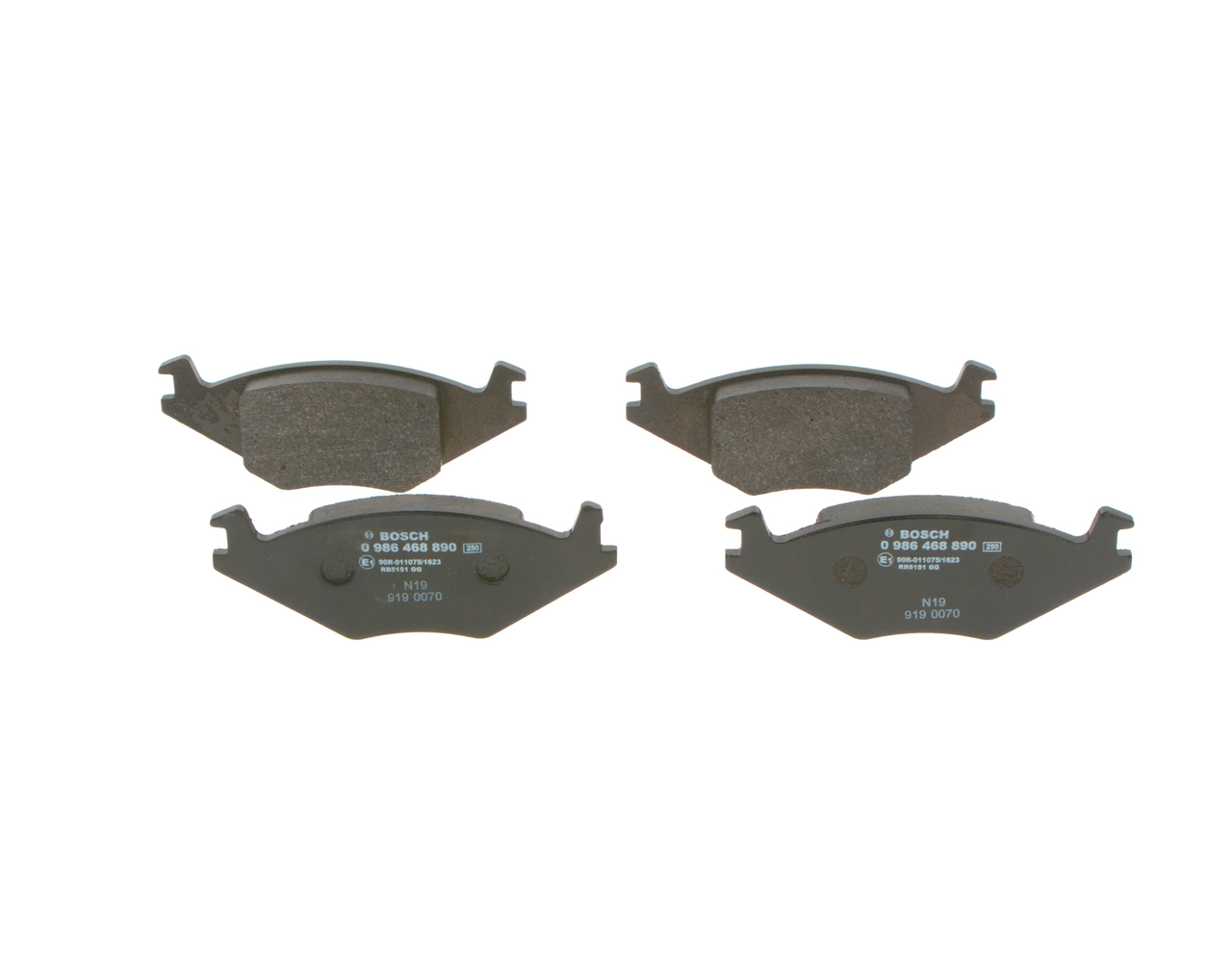 BOSCH Bremseklodser 0986468890 for VW