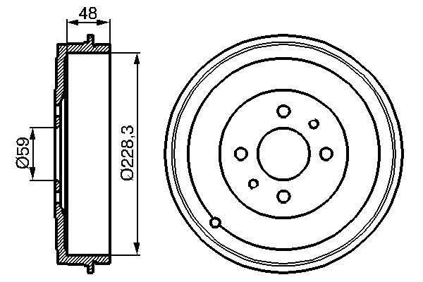 BOSCH Bremsetromle 0 986 477 088 bagaksel for ALFA ROMEO FIAT
