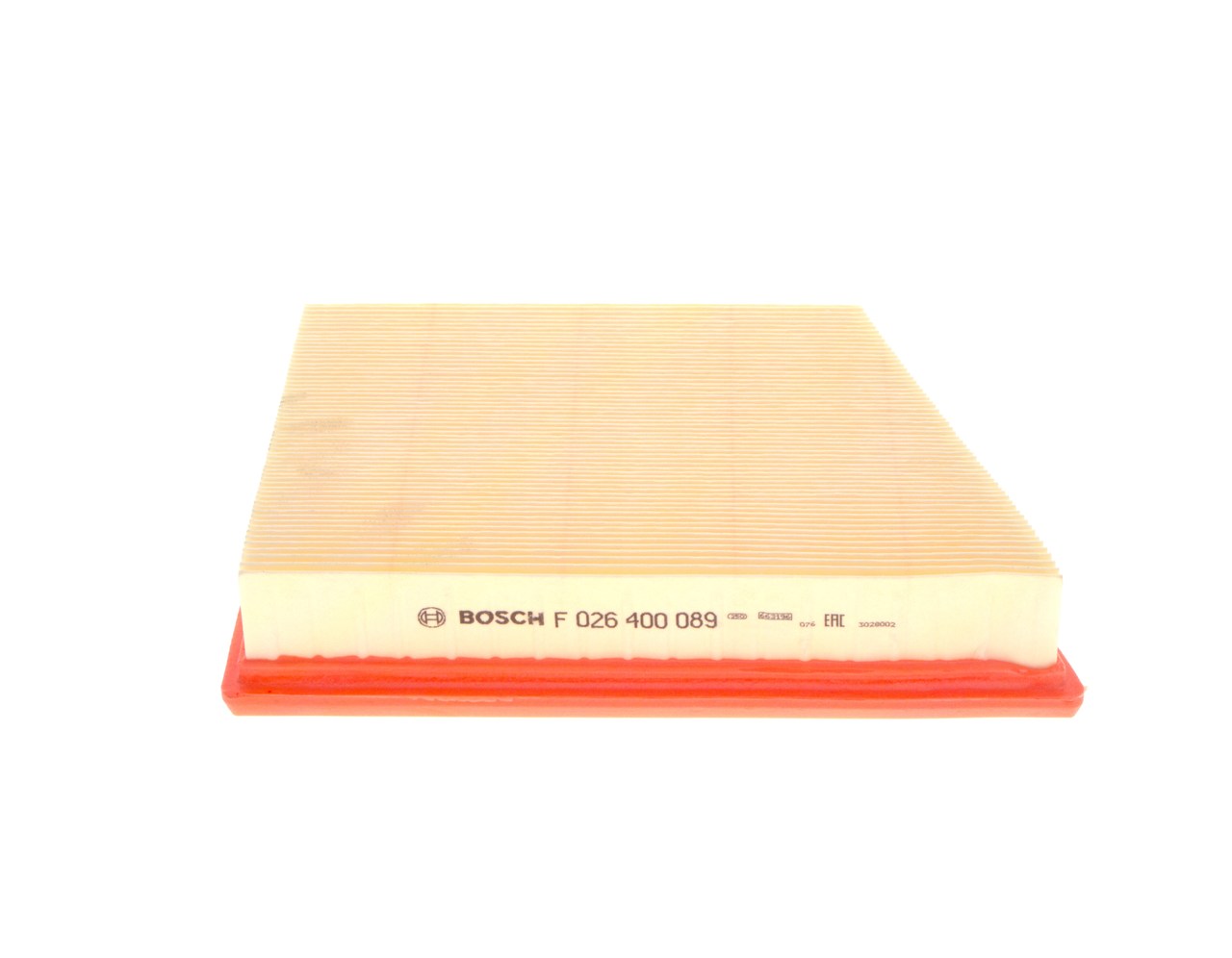 BOSCH Luftfilter f026400089 Filterindsats length_mm_203|Længde [mm]|192 width_mm_206|Bredde [mm]|256 height_mm_209|Højde [mm]|50 50mm for LAND ROVER