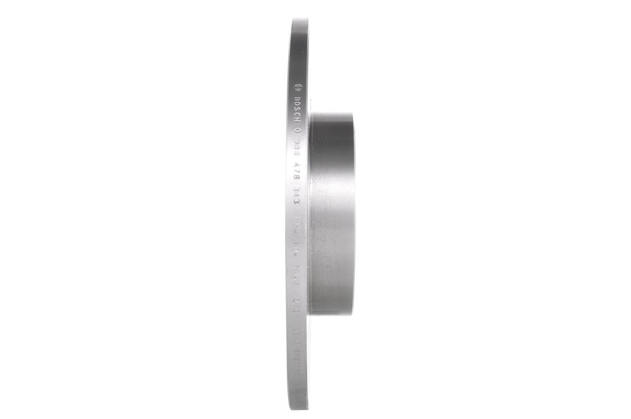 BOSCH Bremseskive 0986478343 fuld 258mm 12mm for LANCIA
