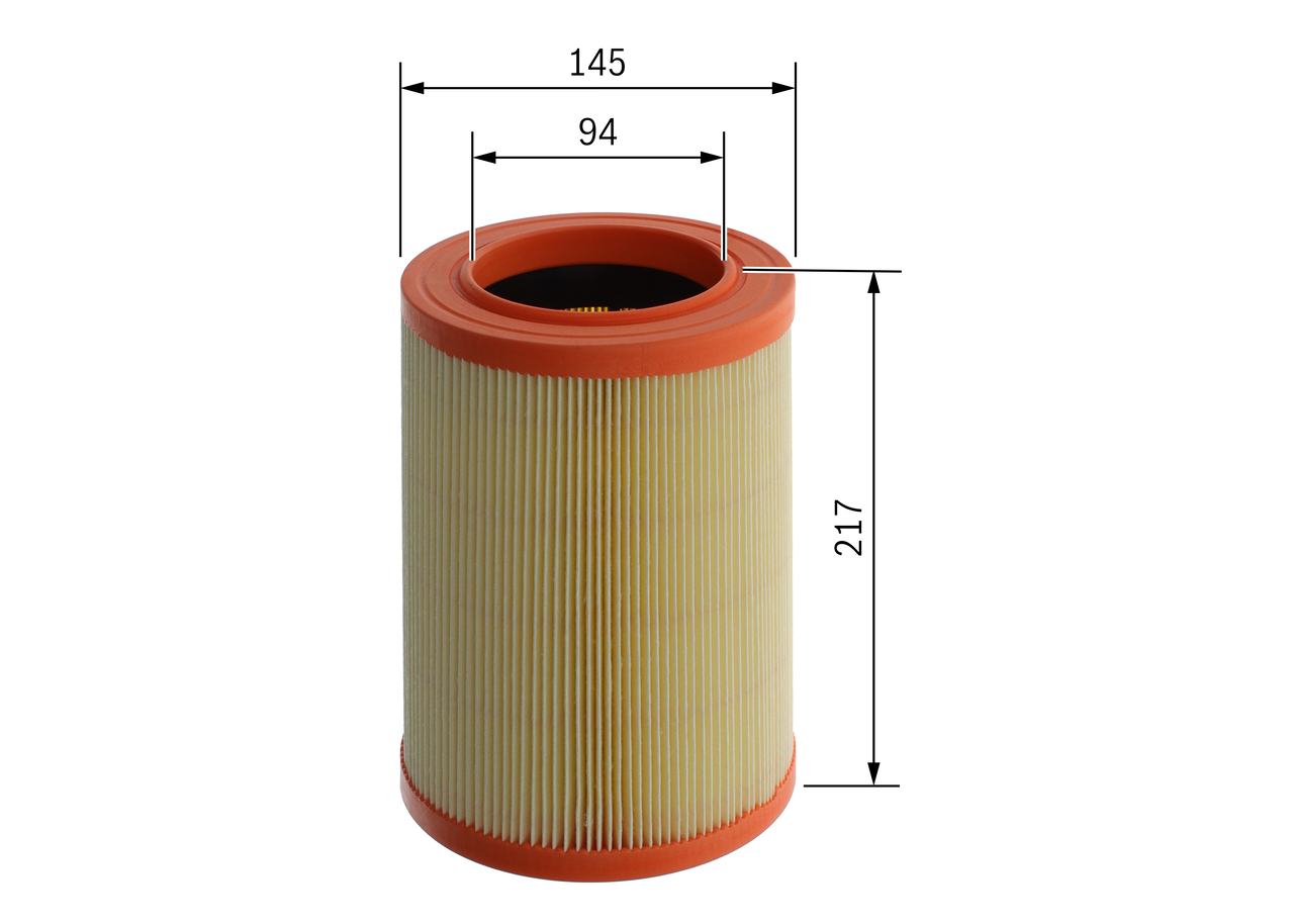 BOSCH Luftfilter f026400297 Filterindsats outer_diameter_mm_497|Yderdiameter [mm]|145 diameter_1_mm_341|Diameter 1 [mm]|94 height_mm_209|Højde [mm]|21