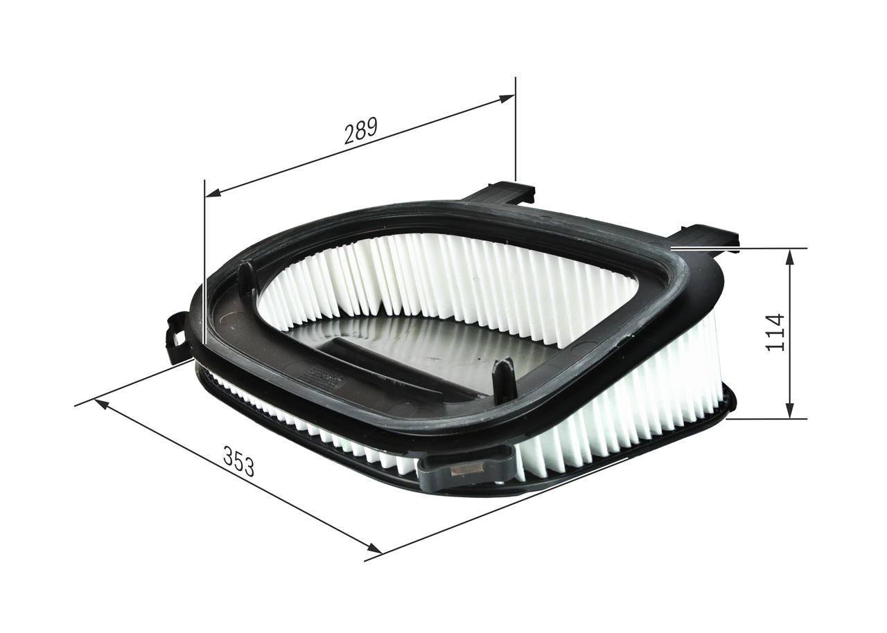 BOSCH Luftfilter f026400366 Filterindsats length_mm_203|Længde [mm]|348 width_mm_206|Bredde [mm]|270 height_mm_209|Højde [mm]|92 quantity_563|Mængde|1