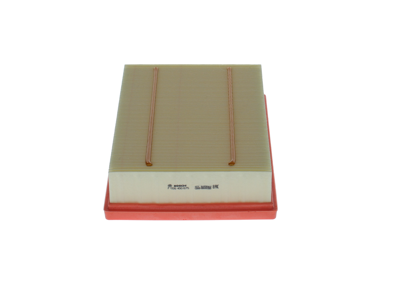 BOSCH Luftfilter f026400675 Filterindsats length_mm_203|Længde [mm]|240 width_mm_206|Bredde [mm]|161 height_mm_209|Højde [mm]|50 50mm for FORD