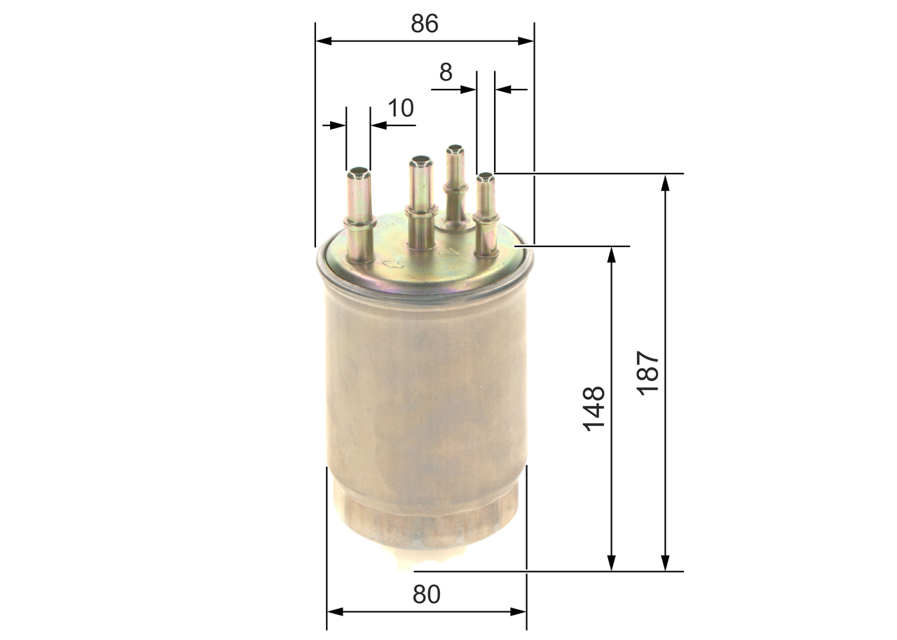 BOSCH Brændstof-filter f026402244 Lednings 187mm for JAGUAR