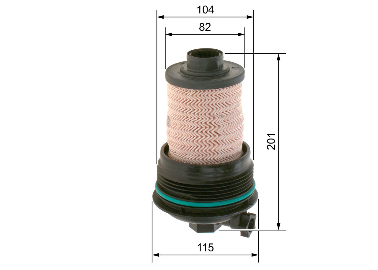 BOSCH Brændstof-filter f026402260 Filterindsats diameter_mm_200|Diameter [mm]|114,5 height_mm_209|Højde [mm]|201,1 201,1mm for FORD VW