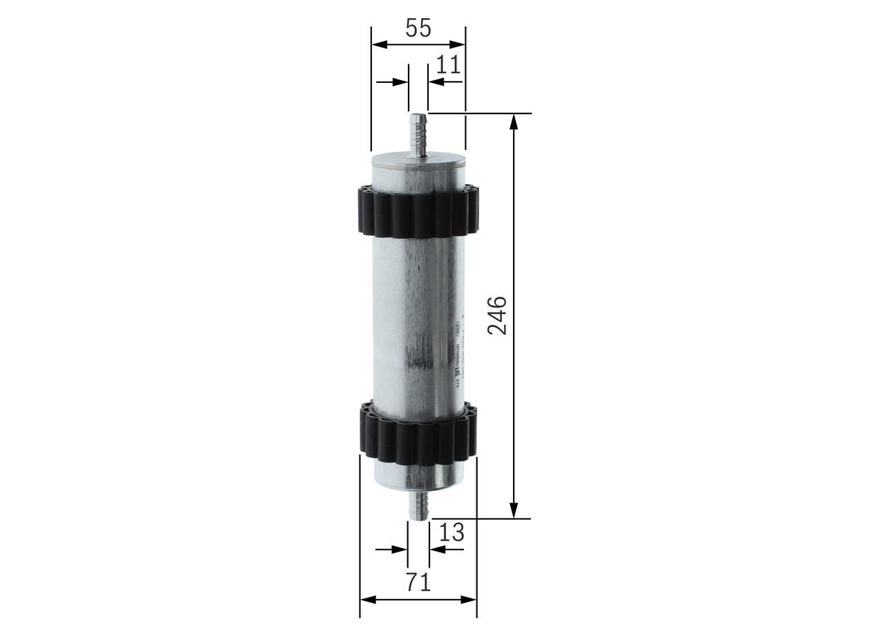 BOSCH Brændstof-filter f026402361 Lednings 246mm for VW
