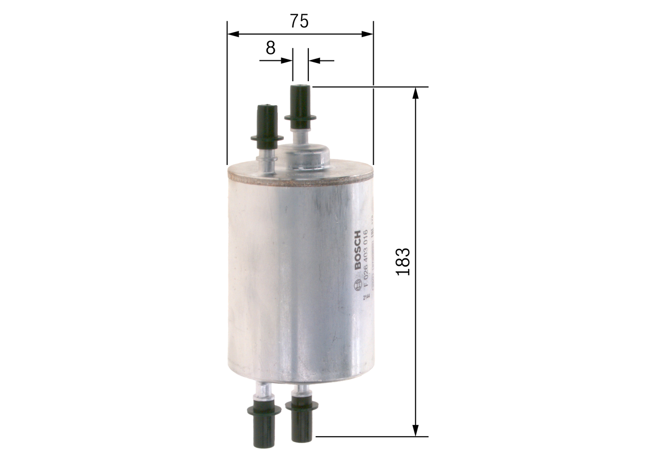BOSCH Brændstof-filter f026403016 Lednings 183mm