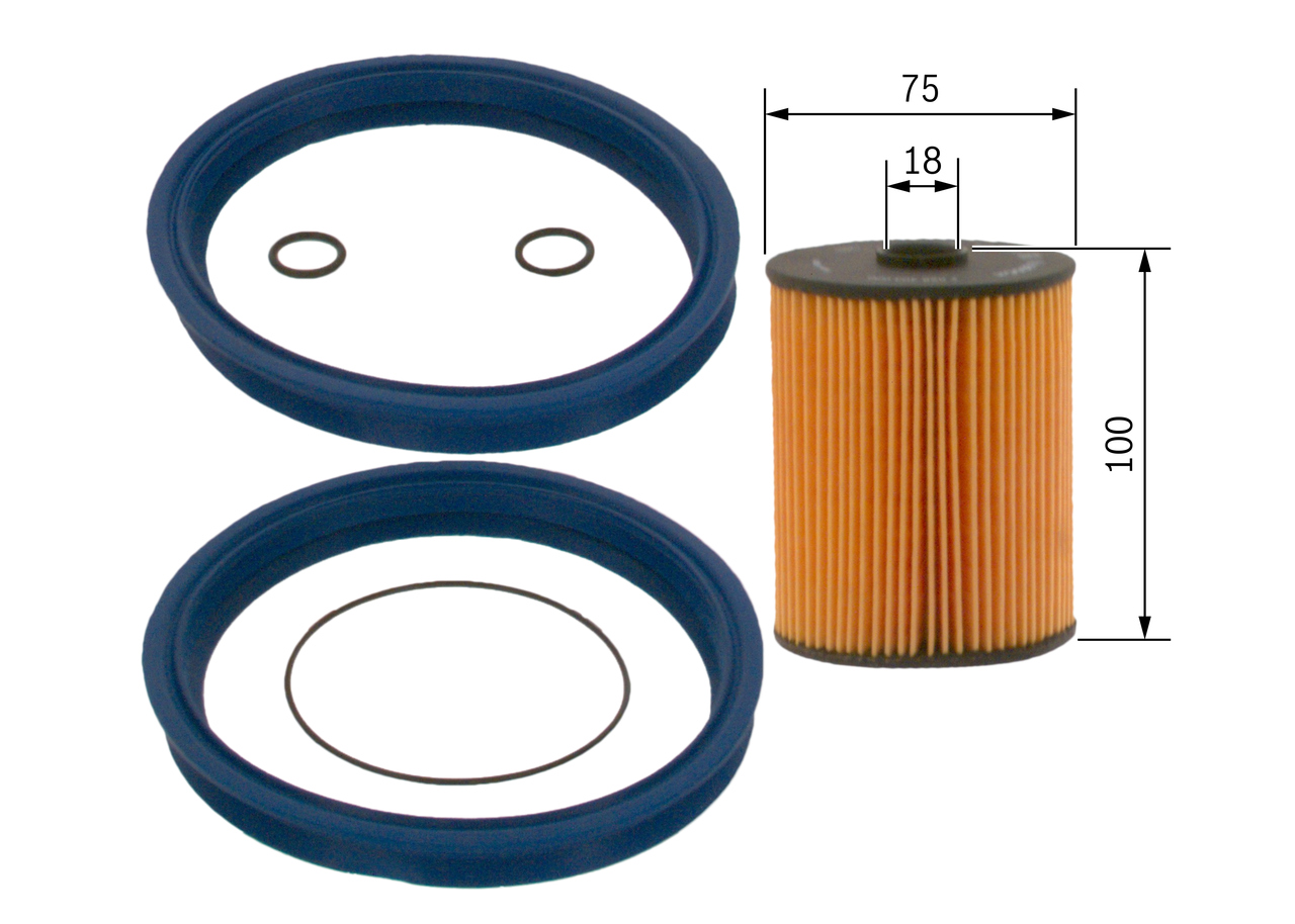 BOSCH Brændstof-filter f026403020 Filterindsats diameter_mm_200|Diameter [mm]|74,5 inner_diameter_1_mm_995|Inder diameter 1 [mm]|17,7 height_mm_209|Hø