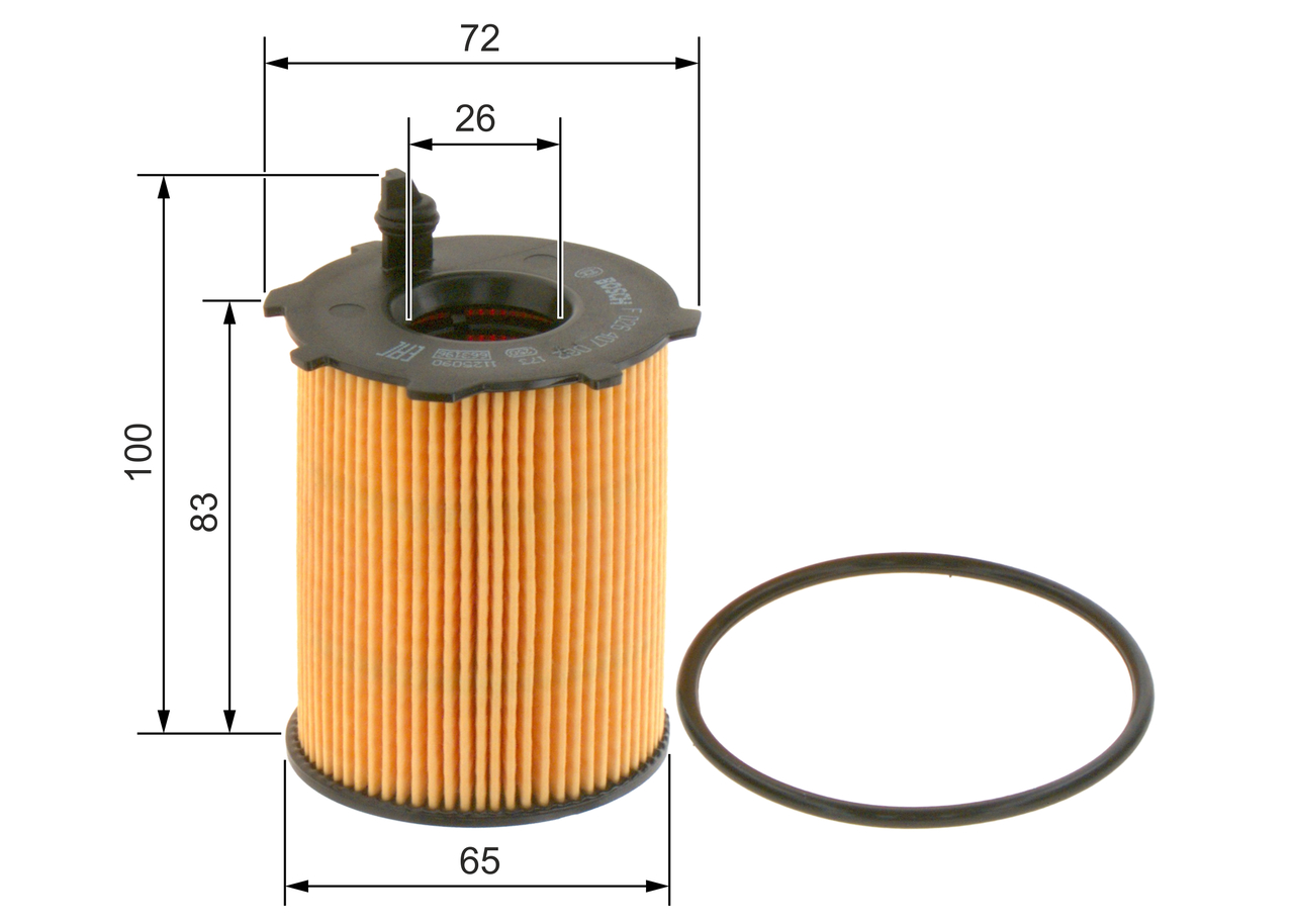 BOSCH Oliefilter F 026 407 082 Filterindsats supplementary_articlesupplementary_info_596|Tillægsartikel/Yderligere info.|med pakning height_mm_209|Høj