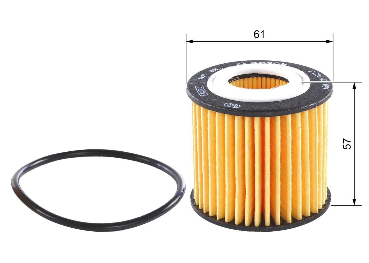 BOSCH Oliefilter F 026 407 091 Filterindsats supplementary_articlesupplementary_info_596|Tillægsartikel/Yderligere info.|med pakning height_mm_209|Høj