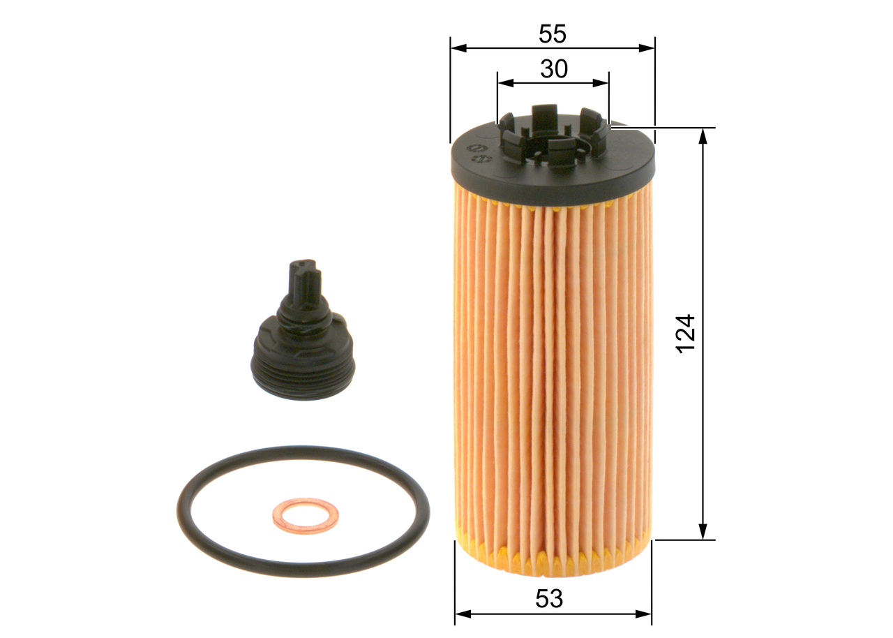 BOSCH Oliefilter f026407277 Filterindsats supplementary_articlesupplementary_info_596|Tillægsartikel/Yderligere info.|med pakninger height_mm_209|Højd