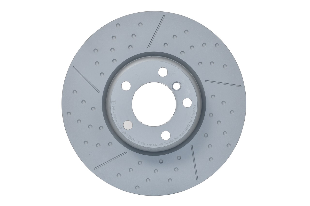 BOSCH Bremseskive 0 986 479 E12 lukket/perforeret 340mm 30mm for BMW