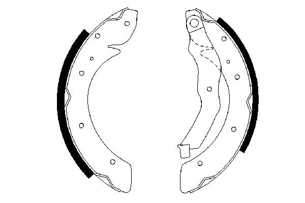 BOSCH Bremsebakkesæt 0 986 487 528 for RENAULT