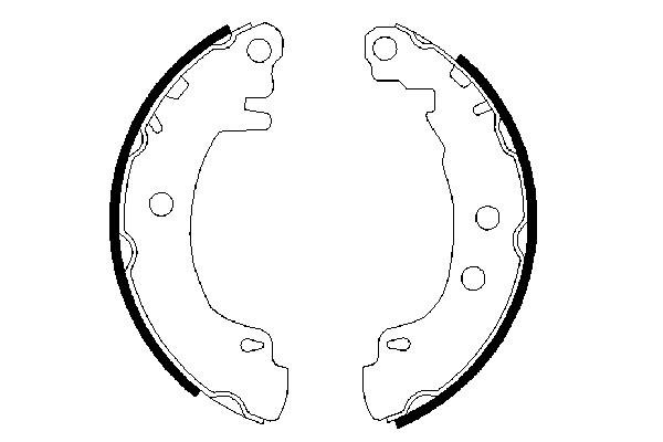 BOSCH Bremsebakkesæt 0 986 487 550 for RENAULT
