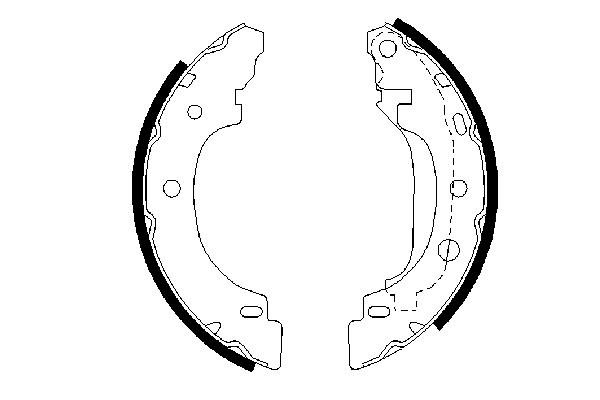 BOSCH Bremsebakkesæt 0 986 487 570 for NISSAN RENAULT
