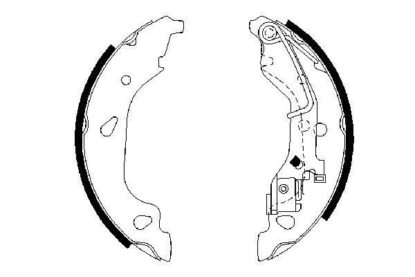 BOSCH Bremsebakkesæt 0 986 487 596 for LANCIA