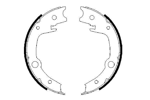 BOSCH Bremsebakkesæt, parkeringsbremse 0 986 487 679 for TOYOTA