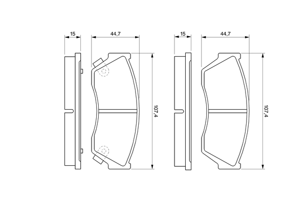 BOSCH Bremseklodser 0986493340 for SUZUKI HOLDEN CHEVROLET