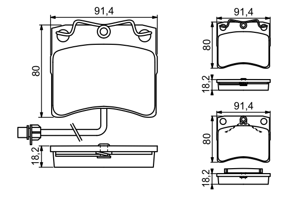 BOSCH Bremseklodser 0 986 494 041 for VW