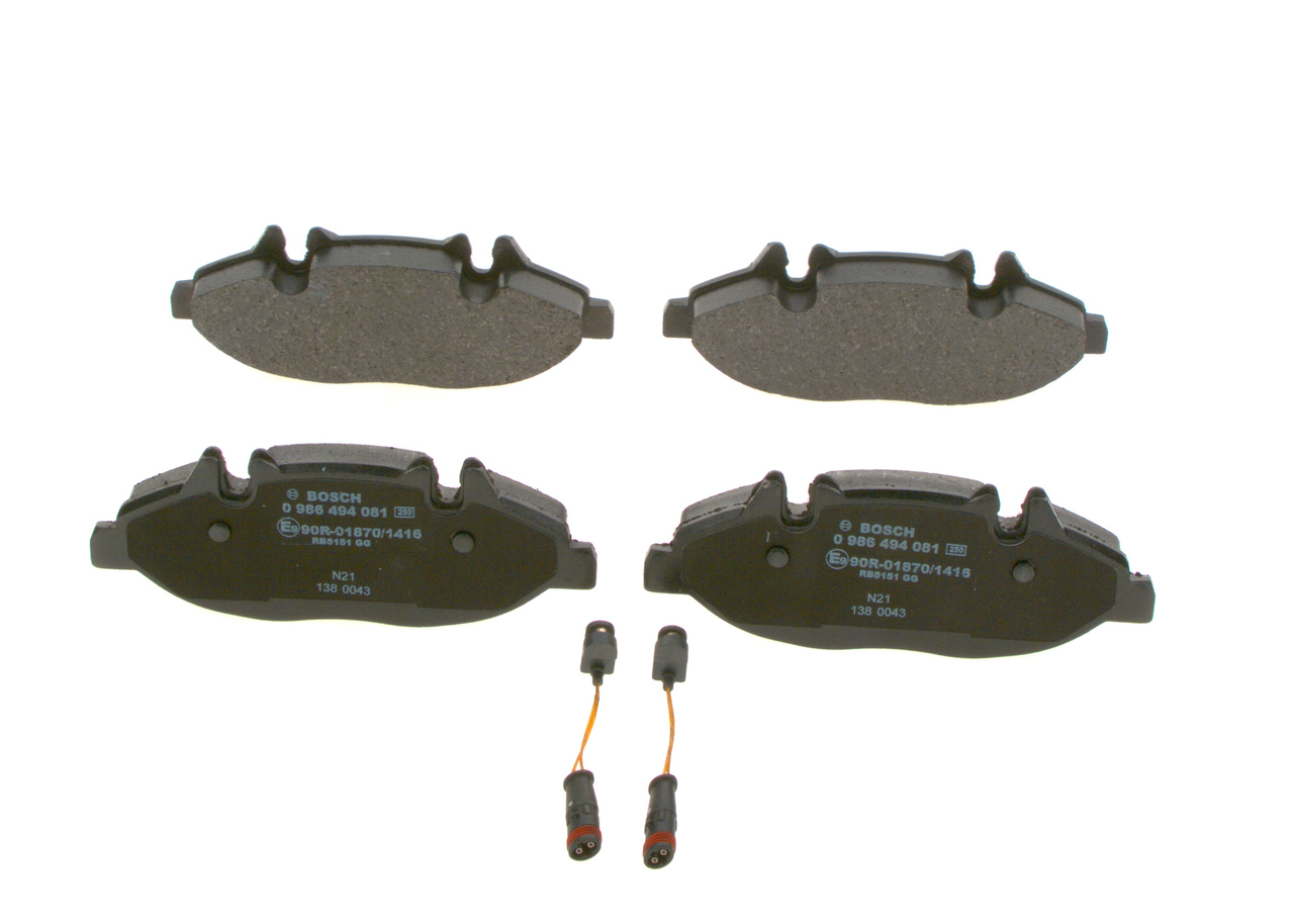 BOSCH Bremseklodser 0986494081 for MERCEDES-BENZ