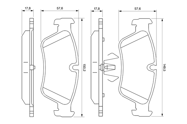 BOSCH Bremseklodser 0986494096 for BMW