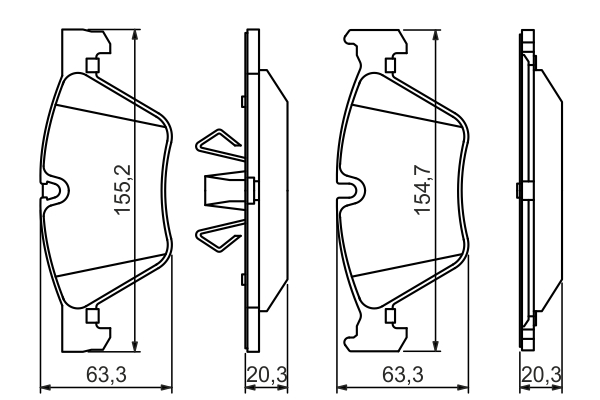 BOSCH Bremseklodser 0986494117 for BMW