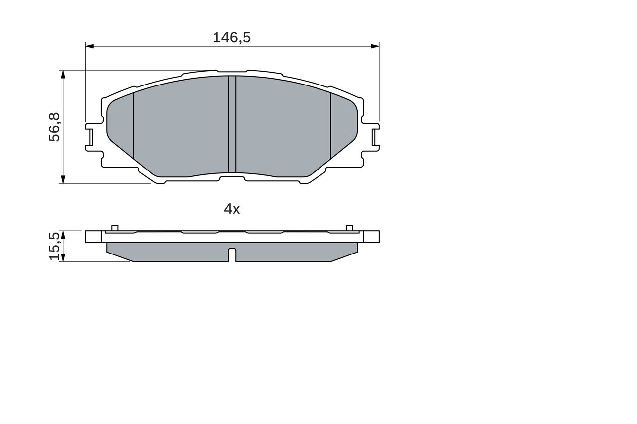 BOSCH Bremseklodser 0986494174 for TOYOTA LEXUS