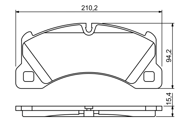 BOSCH Bremseklodser 0986494206 for PORSCHE VW BENTLEY