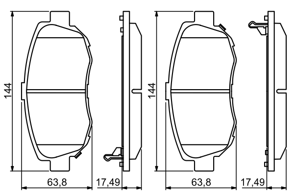 BOSCH Bremseklodser 0986494211 for LEXUS TOYOTA