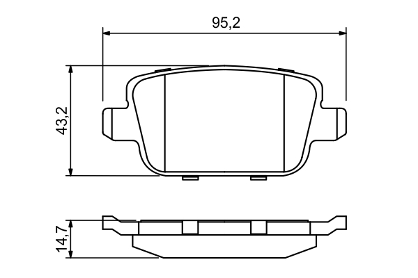 BOSCH Bremseklodser 0986494247 for FORD VOLVO ROVER LAND ROVER